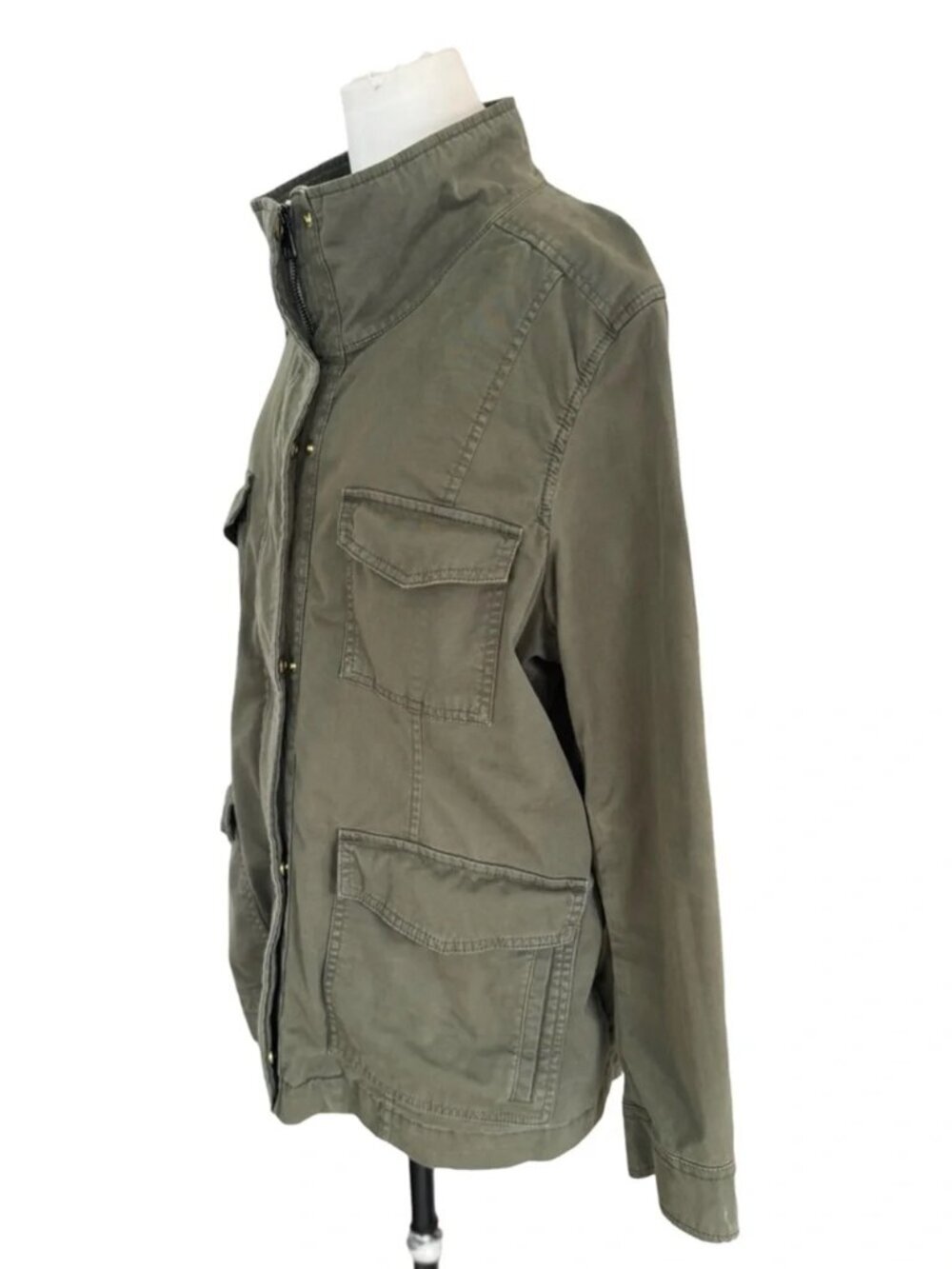 BANANA REPUBLIC - Classic utility jacket flight jacket Green XL - Picture 4 of 5